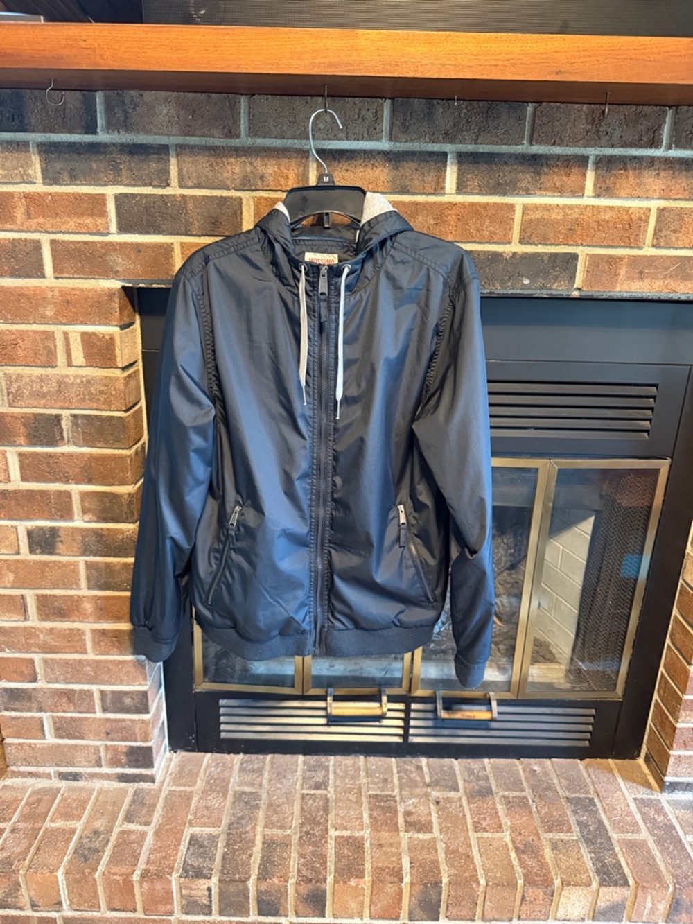 Mossimo Supply Co. Men's Navy Hooded Windbreaker Jacket
